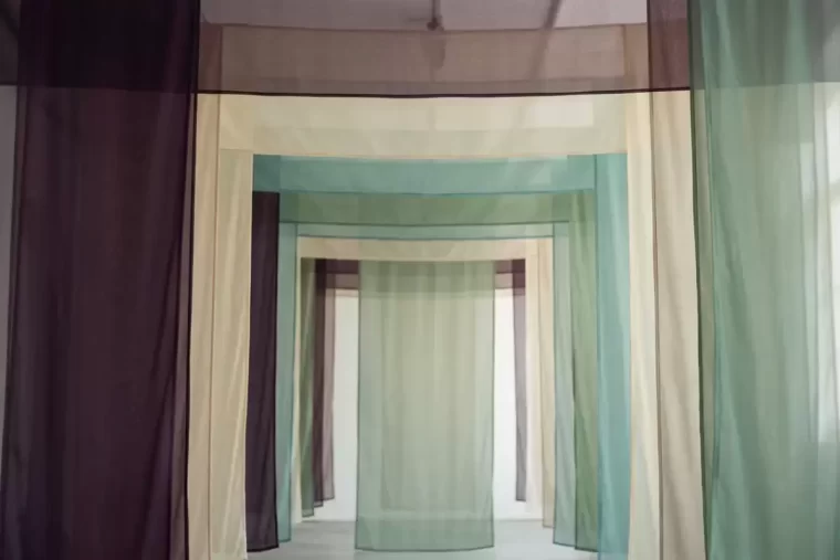 Layered translucent veils receding softly into depth